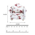 thumbnail image 3 of Miniature Wood Floral Pried Sofa /12 Dollhouse Living Room Bedroom Life Scene DIY, 3 of 8