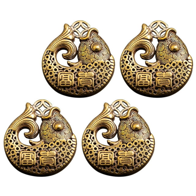 VERDANVERSE 4Ud Colgante Para Llaves En Latón Dorado Y Resistente Con Creativo