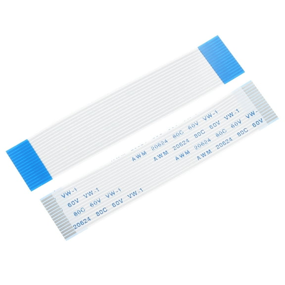 Flexible Flat Cable, 80mm 1mm Pitch 15 Pins FPC FFC Flexible Ribbon Cable 10Pcs