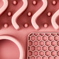 thumbnail image 3 of Vibrant Life Silicone Slow Feeder Compartment Pet Mat, Rose, 12" x 8", 3 of 5