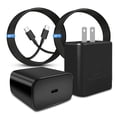 thumbnail image 1 of Cargador de teléfono POANW USB C superrápido de 45 W, paquete de 2 con cable, 1 of 7
