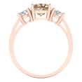 thumbnail image 4 of Three-Stone Engagement Ring for Women - 1.5ct Yellow Moissanite in 14K Rose Gold Promise Ring, 4 of 6