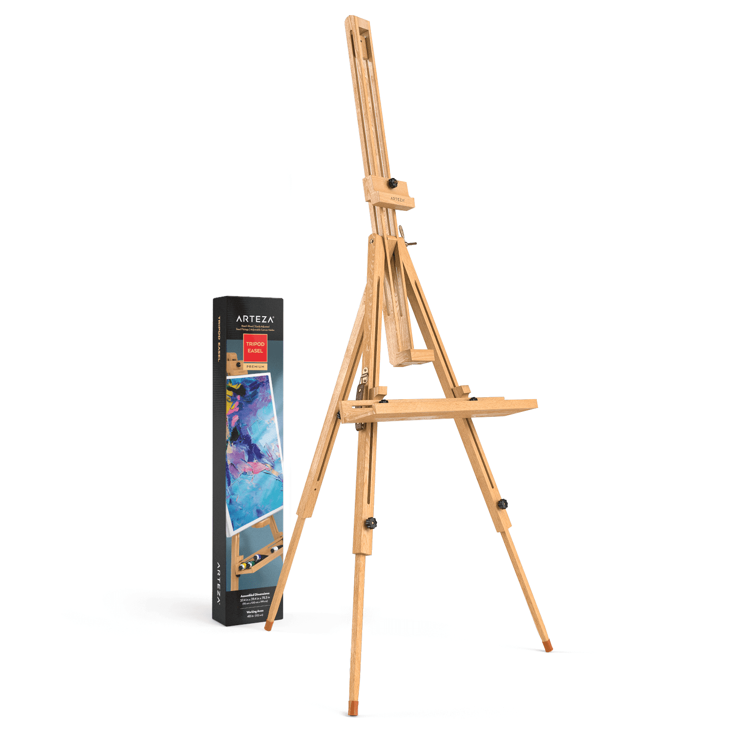 Arteza Large Wood Tripod Art Easel, 78"
