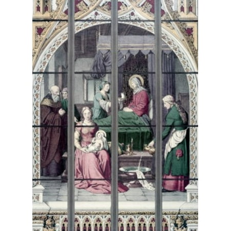 Century Stained Glass - Birth of Mary The 19th Century 19TH CENTURY Stained Glass STAINED GLASS Poster Print