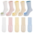 thumbnail image 2 of Bocaoying 5 Pairs Silly Socks for Toddler, Non-Slip 3D Cartoon Animal Design, Cotton Crew Socks with Letter Grippers, Age 1-3, 2 of 10