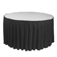 thumbnail image 2 of Your Chair Covers - 17 ft x 29 Inch Polyester Pleated Table Skirt Black, 2 of 3