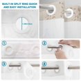 thumbnail image 4 of No Hook Shower Curtain, Beige Pink Floral Shower Curtains for Bathroom with See Through Top Window, Spring Flowers Waterproof & Washable Bath Curtain Narrow 54"x78", 4 of 9