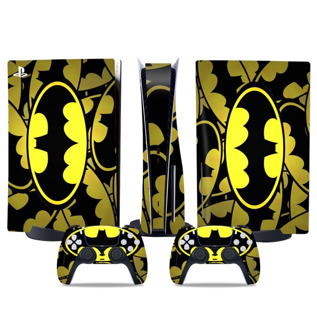 PS5 optical drive version sticker, cool PS5 skin, controller handle,for PS5 console and controller,DC cartoon,Batmen