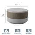 thumbnail image 5 of COSIEST Outdoor Lightweight Concrete Round Grey Coffee Table, 5 of 6