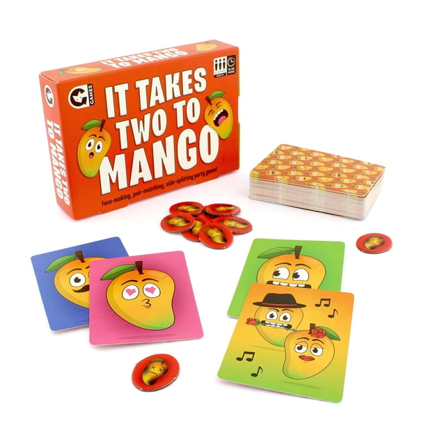 Ginger Fox - Se necesitan dos para mango Juego de cartas Divertido juego de correspondencias Juegos de cartas de pensamiento rápido para adultos y niños Juegos familiares para hacer caras para juegos