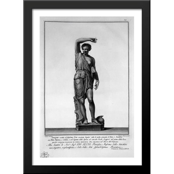 Amazone 28x40 Large Black Wood Framed Print Art by Giovanni Battista Piranesi