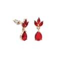 thumbnail image 2 of Aretes De Zirconia Con Diseño De Flor Y Gota, 2 of 3