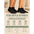 thumbnail image 6 of Comfello Circulatory Diabetic Ankle Socks for Men & Women – 3-Pack – Non-Binding, Extra Wide Moisture Wicking Cotton Socks, 6 of 7