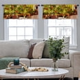 thumbnail image 5 of LALILO Kitchen Curtain Valance Tropical Island Sunset Nature Rod Pocket Window Curtain 52"x 18" Set of 2, 5 of 7