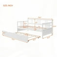 thumbnail image 2 of Twin Size Daybed with Trundle - Solid Pine Wood, Space-Saving, 2 of 12