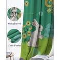thumbnail image 6 of Happy Easter Blackout Curtains 45 Inches Long, Kitchen Black Out Window Treatments, Rabbits Eggs Spring Daisy Floral Grass Green Thermal Insulated Lined Drapes for Small Window with Grommet 42"x45", 6 of 8