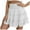 White, variant on YDFCWXW Women Chiffon Skirts High Waist Ruffle Mini Skirts Tennis Golf Skirt Boho Summer Tiered Skirts with Built-in Shorts White, XXL