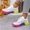 thumbnail image 4 of Women's Lace Up Walking Shoes Breathable Ultra Lightweight Sport Casual Ladies Girls Fashion Platform Sneakers, 4 of 8