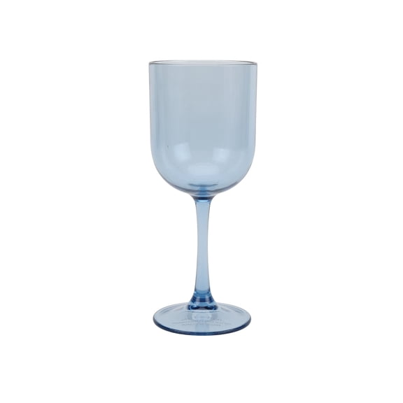 Just Feed Me by Jessie James Decker 12oz Stemmed Wine Glass, Blue