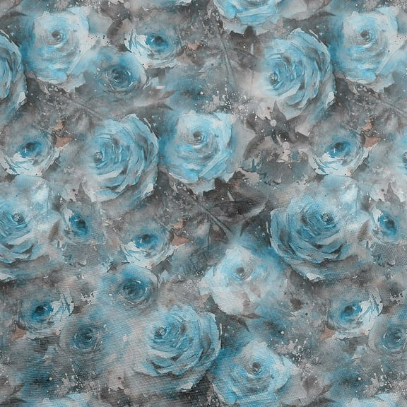 oneOone Polyester Spandex Blue Fabric Abstract Floral Fabric For Sewing Printed Craft Fabric By The Yard 56 Inch Wide-2rb