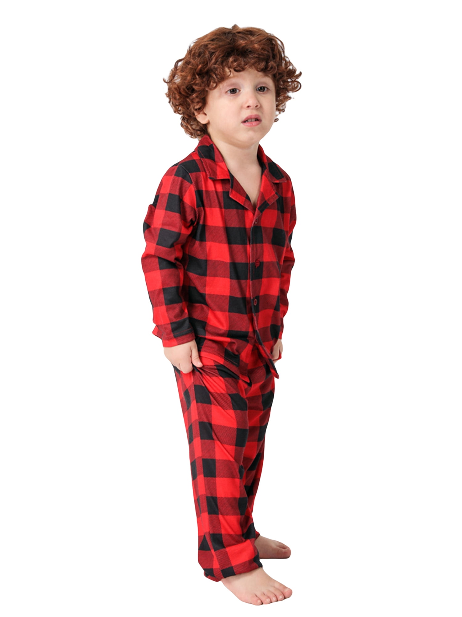 Alert teleurstellen spade Matching Family Christmas Pajamas Set Red Plaid Long Sleeve Sleepwear  Matching Couples,Kids,Boys,Girls,Baby and Pet - Walmart.com