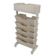 thumbnail image 2 of Bookshelf, Book Display Shelf Stable Plastic Easy To Install Beige White  for Home, 2 of 8