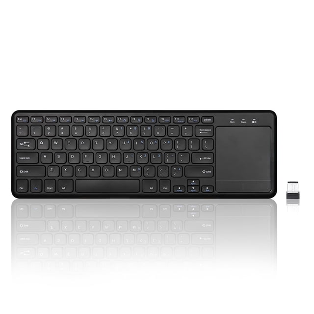 Teclado inalámbrico Perixx PERIBOARD-716 con panel táctil negro