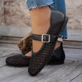 thumbnail image 6 of YgkuHd Slip-On Flats for Women Transparent Mesh Casual Shoes with Breathable Mesh Upper, Trendy Plus Size Spring Summer Comfortable Footwear,Black_42, 6 of 9