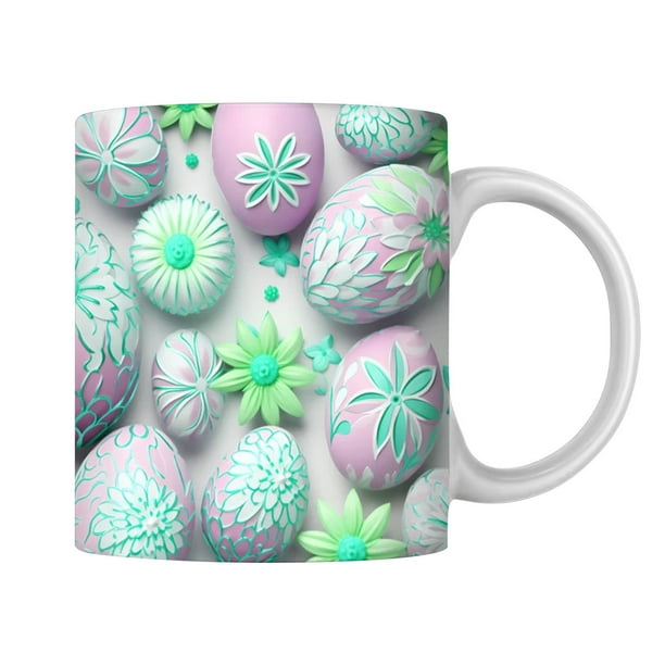 Tazas de Café de Cerámica Conejo de Pascua Taza de Café de Cerámica Taza de Agua de Té Nueva Taza de Café de Cerámica de Conejo de Pascua de 350Ml Tazas de Café Lindas