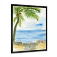 thumbnail image 2 of Designart 'Palm Beach Resort At Sunrise II' Nautical & Coastal Framed Art Print, 2 of 4