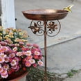 thumbnail image 5 of Metal Bird Bath for Outside,Vintage Freestanding Birdbaths Birdfeeder,Bird Baths Feeder Bowl for Outdoors Garden Patio Yard Lawn Decor,Upgraded 5-Pronged Base (Antique Bronze), 5 of 6