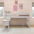 thumbnail image 2 of Max & Lily Solid Wood Loft Bed with Desk, Modern Farmhouse High Twin Loft Bed For Kids, 2 of 8