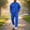Blue, variant on Men's 2 Piece Loose Fit Crewneck Tracksuit Set, Long Sleeve Pullover Sweatshirt & Drawstring Sweatpants with Side Pockets, Workout Running Activewear Outfit