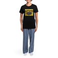 thumbnail image 4 of CafePress - Cats And Sunflowers Pajamas - Women's Short Sleeve Print T-Shirt and Pants Dark Cotton Pajama Set, 4 of 7