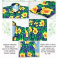 thumbnail image 4 of LA LEELA Men's Hawaiian Shirts Short Sleeve Button Down Shirt Mens Holiday Shirts Summer Beach Casual Aloha Tropical Shirts for Men Funny 5XL Floral, Blue, 4 of 4