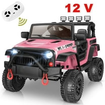 Farmdex 12V Kids Ride on Toys, Powered 4-Wheel Ride on Cars for Toddlers, Electric Car with Remote Control, Bluetooth, Music, MP3, LED Lights, 3 Speeds, Pink