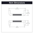 thumbnail image 4 of Belwith-Keeler B076871-MB 96 mm CC Verge Cabinet Pull, Matte Black, 4 of 6
