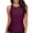 Purple, variant on Women's High Neck Tankini Top - Padded Push Up, Deep Open Back, Elastic Tummy Control Fabric