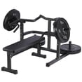 thumbnail image 1 of Heavy Duty Chest Press Machine for Home Gym – Independent Converging Arms, Adjustable Flat & Incline Bench, Upper Body Strength Training – Putter Black, 1 of 7
