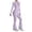 Light Purple, variant on Women's 2 Piece Set Long Sleeve Jacket & Ankle Length Workout Flare Leggings Casual Matching Outfit Tracksuit Sweatsuit