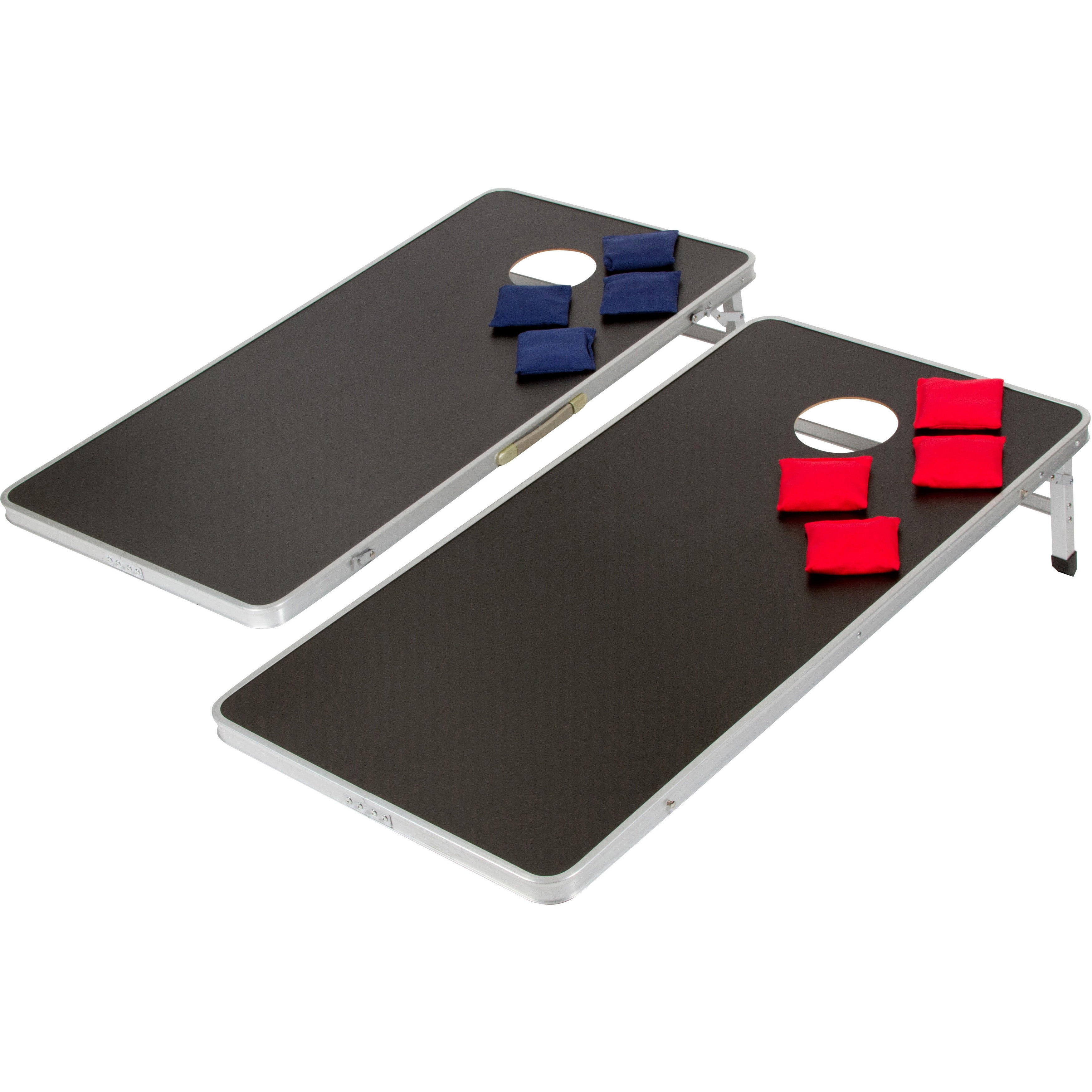 Portable Regulation Size Bean Bag And Corn Hole Toss Set Lightweight Aluminum