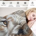 thumbnail image 3 of Nawypu Flannel Blanket for Living Room Painting of A Lion with Leaves and Flowers Soft Warm Cozy Holiday Throw Blanket for Bed Sofa Couch Forest King Face Wild Animal Throw Blanket, 3 of 6