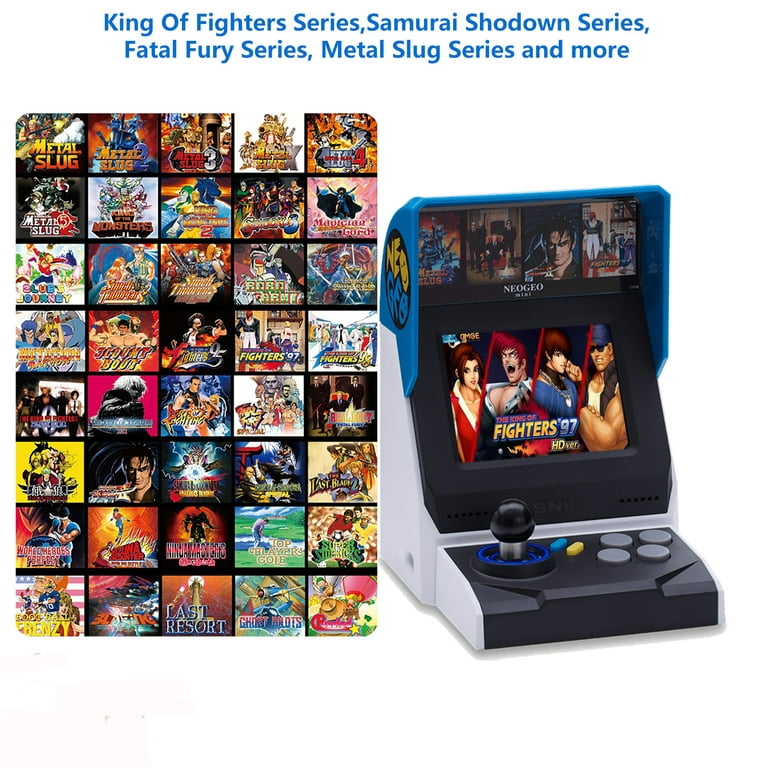 NEO GEO Mini Arcade International Version, 40 Pre-Loaded Classic NeoGeo  Games KOF Metal Slug Samurai Shodown Etc, 40th Anniversary SNK Console