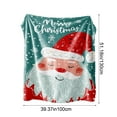 thumbnail image 3 of WEGFTDUOP Christmas Print Blanket Comfortable And Soft Flannel Blanket Merry Christmas Blanket Suitable For Bedroom Sofa Christmas Decoration 130X100cm Blankets And Throws, Bed Blankets, 3 of 7