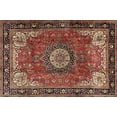 thumbnail image 1 of Ahgly Company Machine Washable Indoor Rectangle Traditional Saffron Red Area Rugs, 5' x 7', 1 of 7