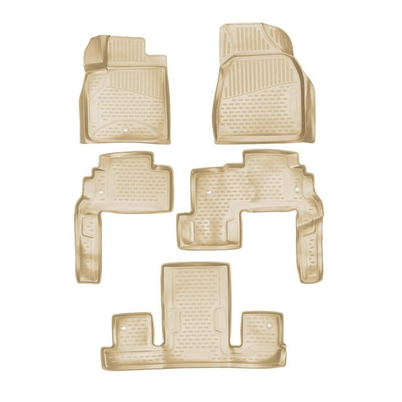OMAC Floor Mats Liner for Buick Enclave 2008-2017 Beige TPE All-Weather 5 Pcs
