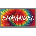 thumbnail image 1 of Emmanuel Name Tie Dye Style License Plate Tag Vanity Novelty Metal | UV Printed Metal | 6-Inches By 12-Inches | Car Truck RV Trailer Wall Shop Man Cave | NP1695, 1 of 1