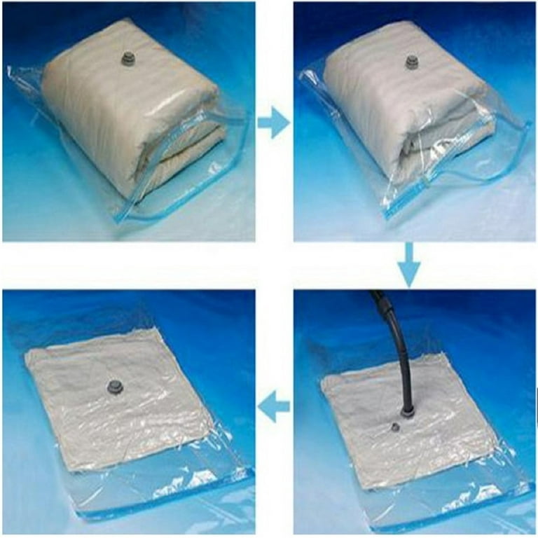 4 Large Vacuum Seal Storage Bags – Space Saver Bags for Clothing Pillows  Towels