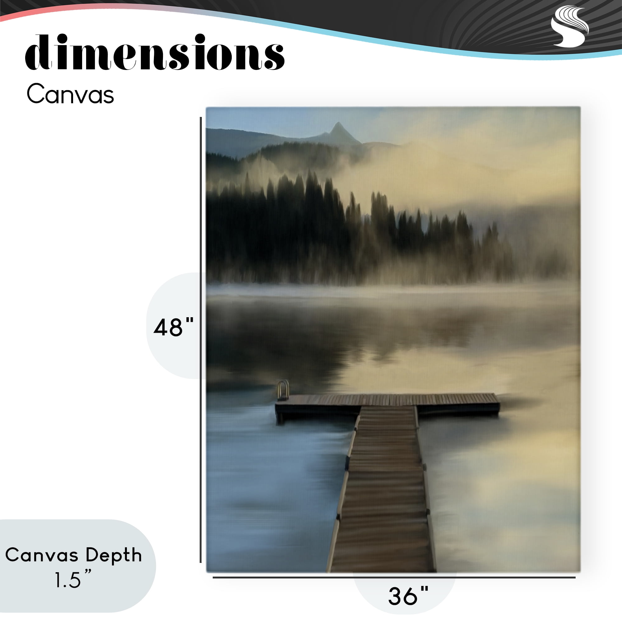 Stupell Industries Reflective Lake At Dusk Canvas Wall Art, design by Renel Peters