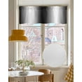 thumbnail image 4 of Black White Ombre Kitchen Valances for Windows Farmhouse Linen Window Valance Curtain for Living Room Window Treatment Modern Minimalism Gradient Abstract Valance Rod Pocket Topper, 42 x 12 Inch, 4 of 6
